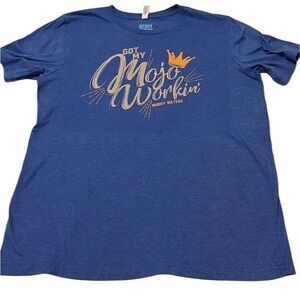 Muddy Waters men’s size XL “Got my mojo workin” blue SS concert T-shirt EUC